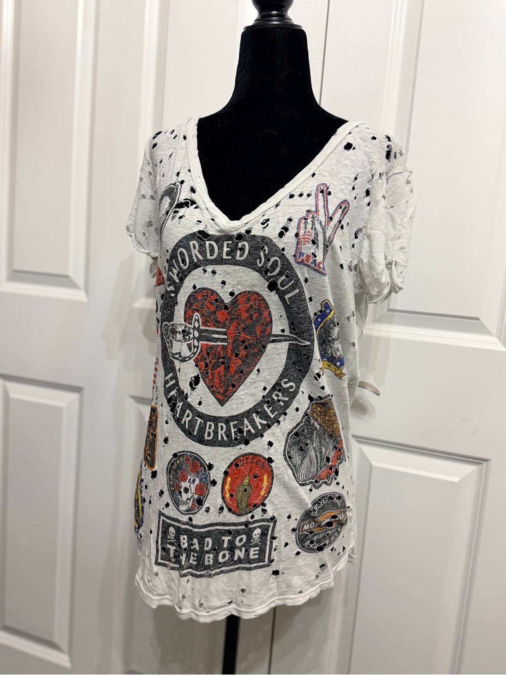Lauren Moshi Distressed Tee
